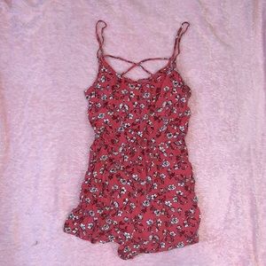 Super Cute Pink Floral Romper